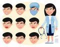 Nurse or Doctor. Character to create animation. Different emotions